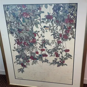 Vintage Framed Botanical Art by Leona