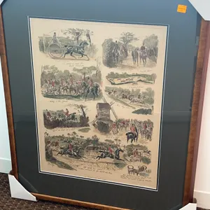 Antique Print 1863 with Conservation Framing