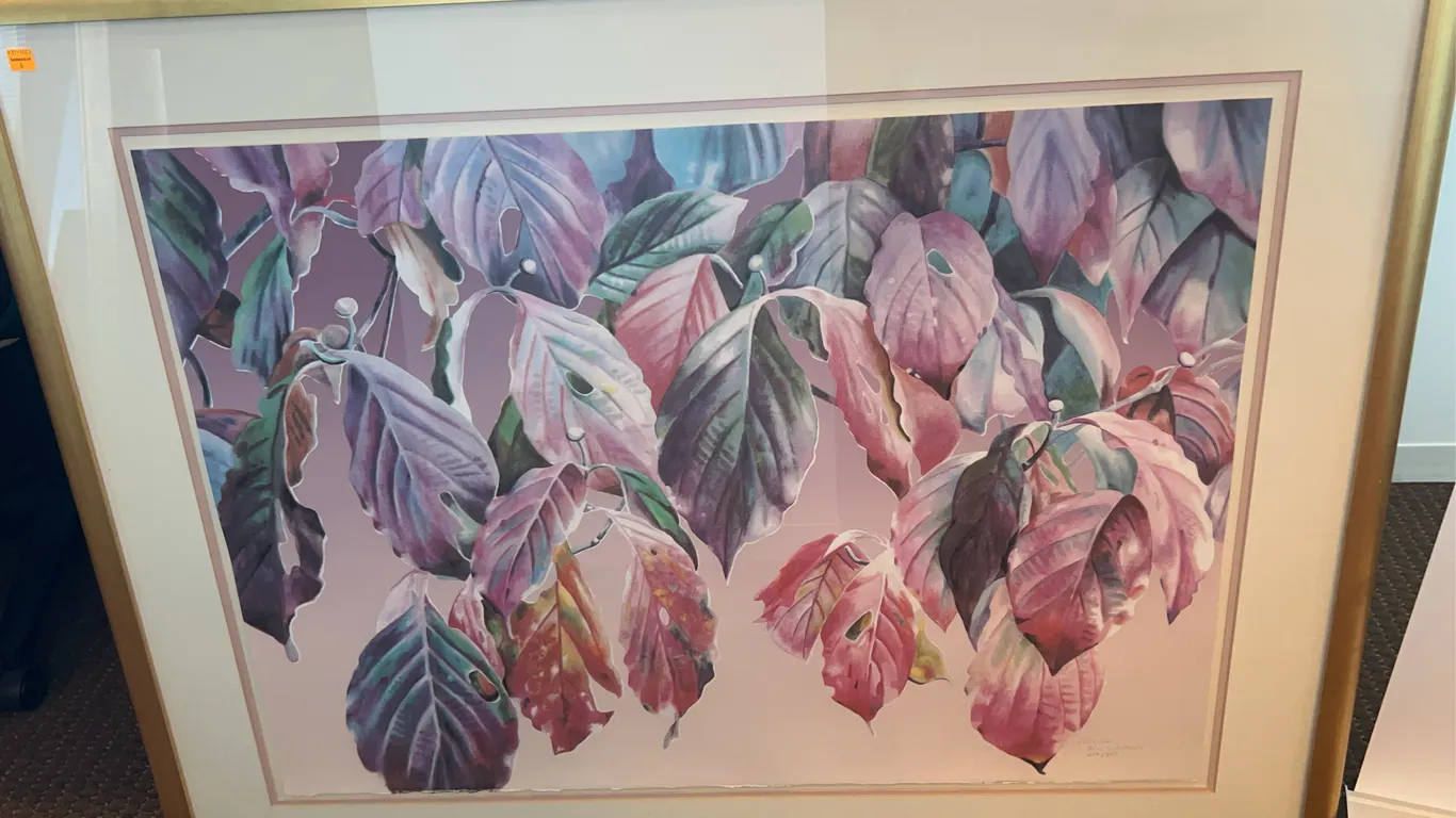 Limited Edition Giclee Print, “Leaves” by Kim Weaver (219/325), Printed on Watercolor Paper