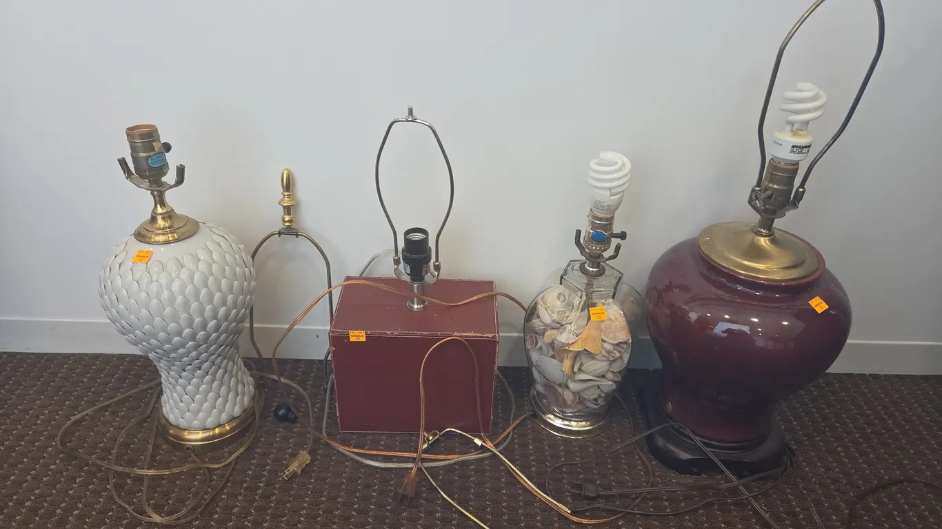 4 Electric Table Lamps( No Shades )