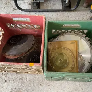 2 Milk Crates of Saw Blades
