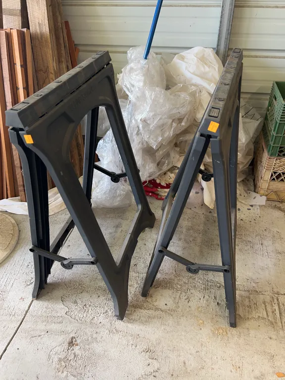 Set of (2) Plastic Sawhorses