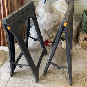 Set of (2) Plastic Sawhorses