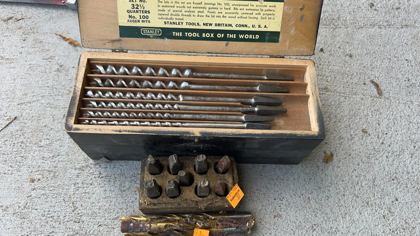 Assortment of Various Sized Auger Bits