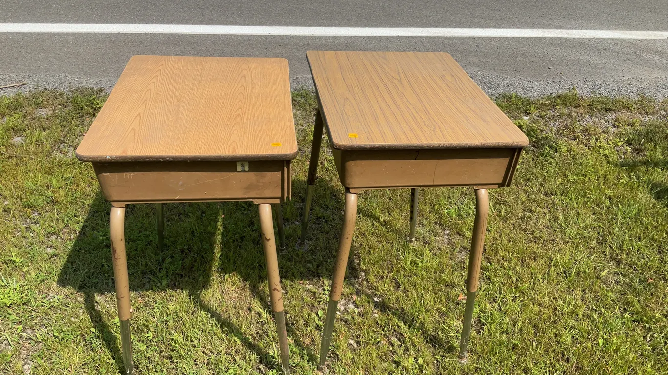(2) Vintage School Desks