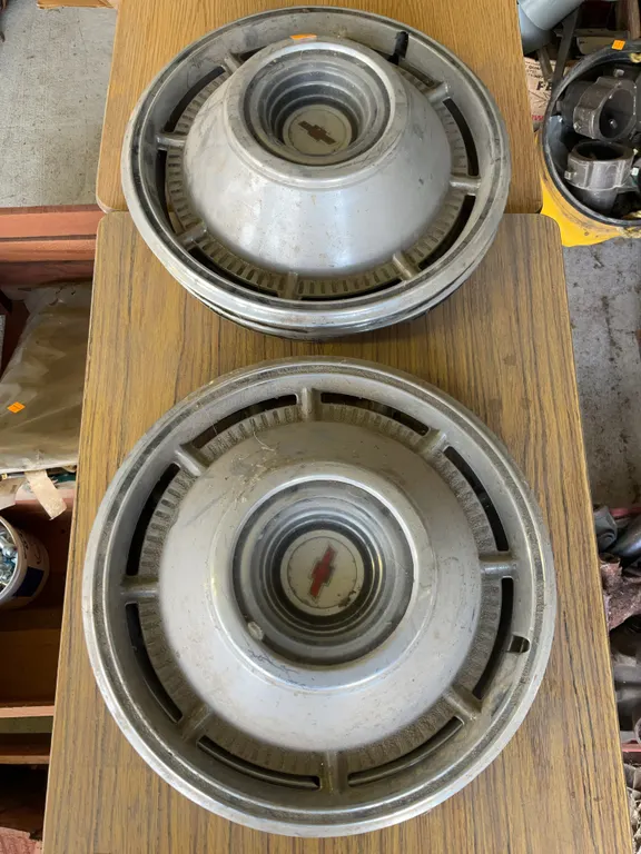 4 Vintage Chevrolet Hubcaps