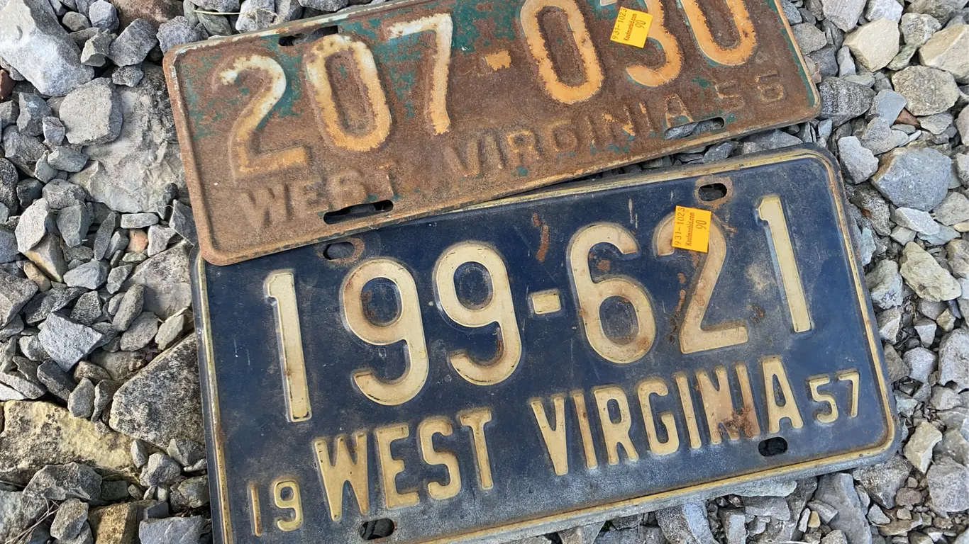 56-57 Antique license plates