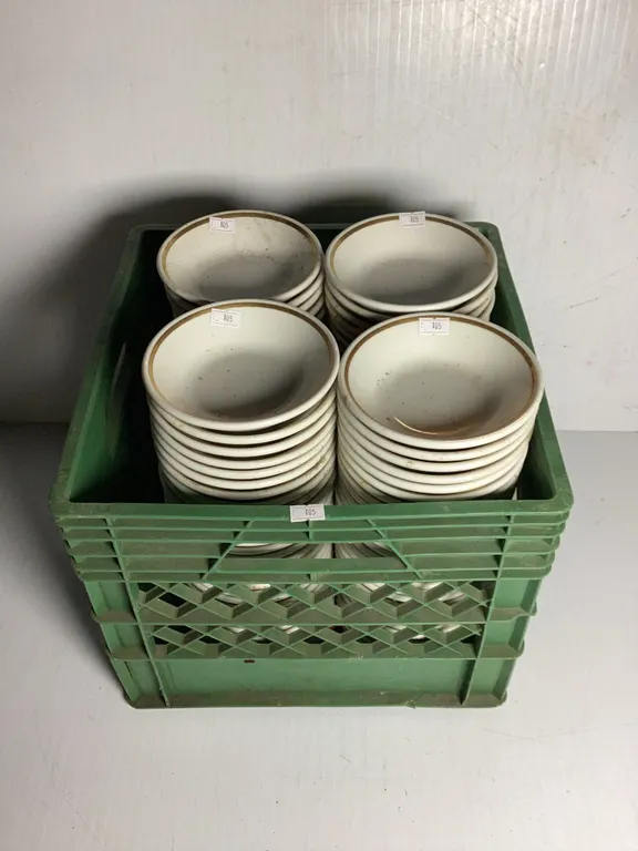 Crate of Homer Laughlin Restaurant Soup Bowls