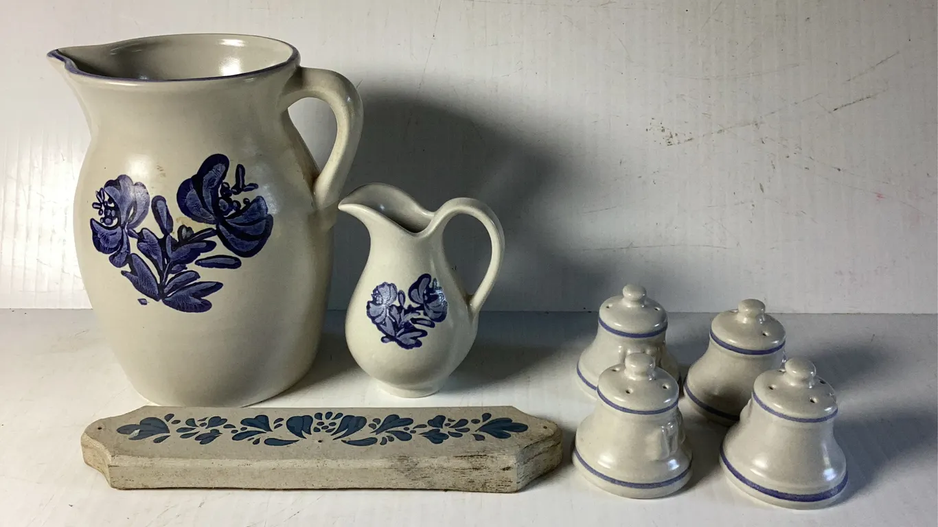 7 Piece Pfaltzgraff Yorktown Pitcher, Creamer, Salt and Pepper Shakers