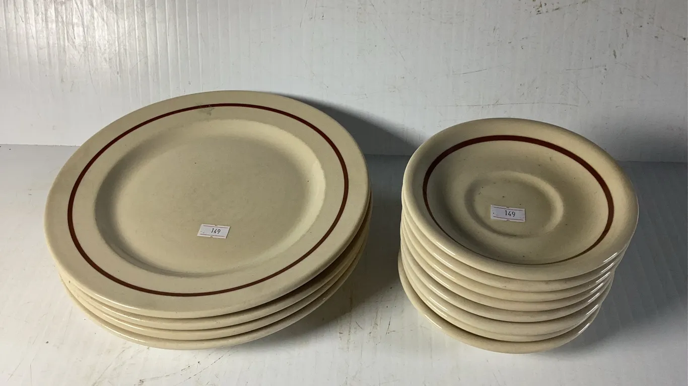 12 Piece McNichol Restaurant Plates and Saucers
