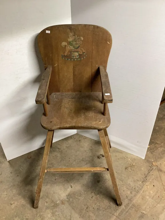 Vintage Wooden High Chair