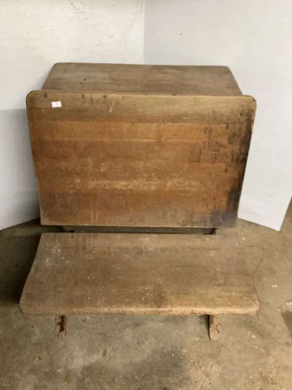 Vintage Wooden School Desk