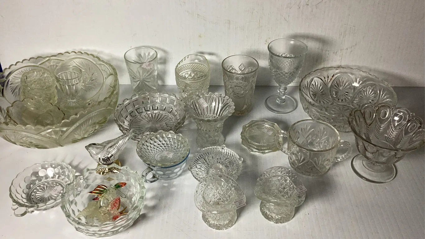 Assortment of Clear Glass Items
