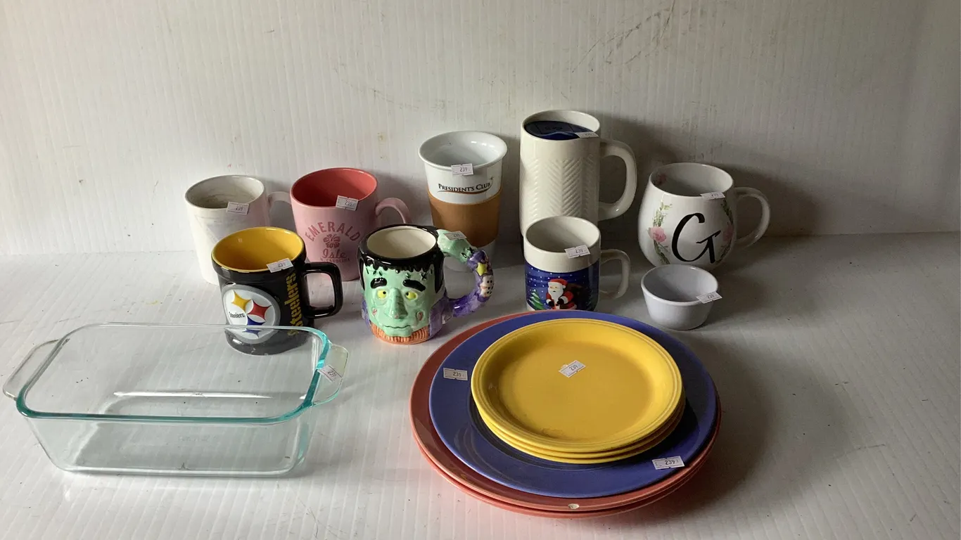 Assortment of Cups and Plates