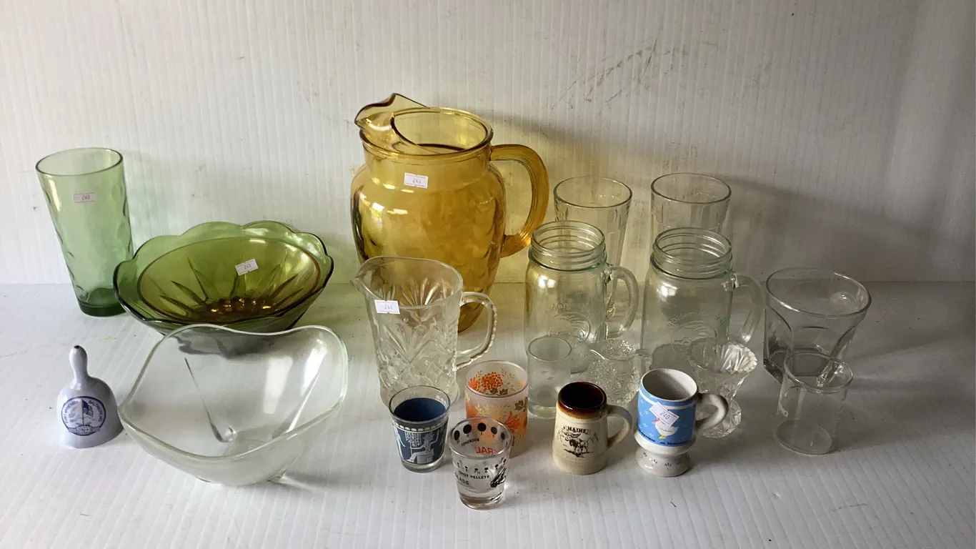 Assortment of Glass Items