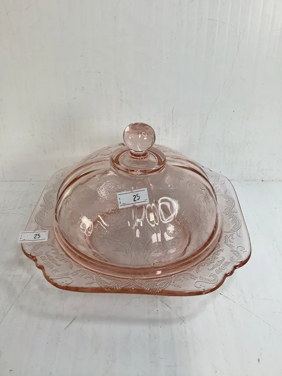 Vintage Pink Depression Candy Dish