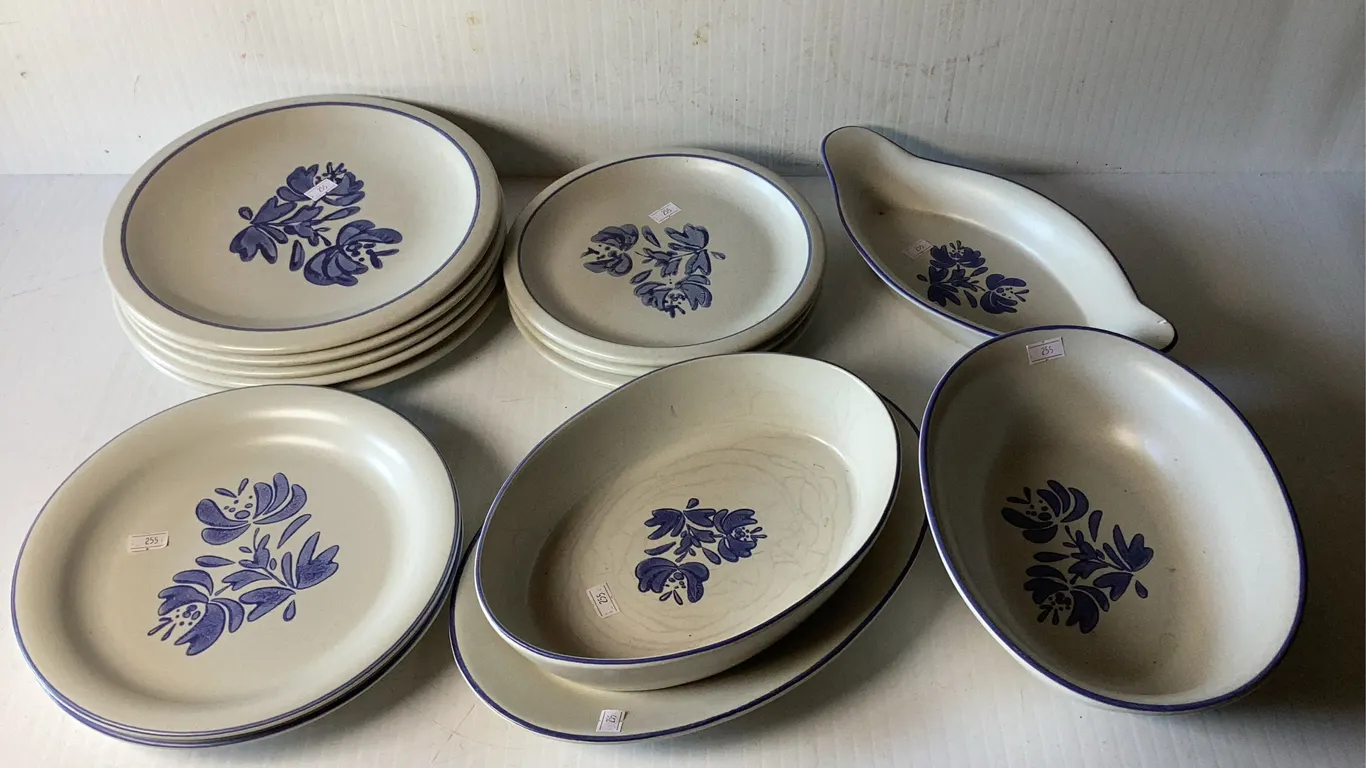 Pfaltzgraff Yorktown Pattern Plates, Saucers, Platters
