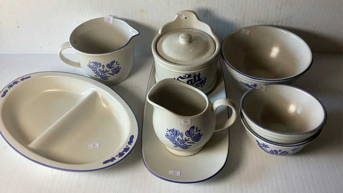 Pfaltzgraff Yorktown Bowls, Platter, Salt Feeder, Creamer and Pitcher