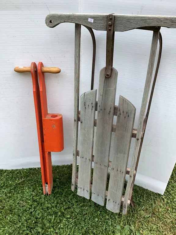 Vintage Runner Sled, Vintage Seeder