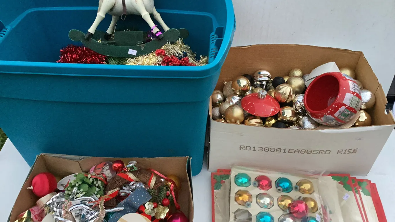 Assortment of Christmas Decorations