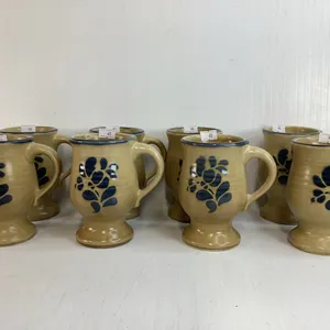 8 Folk Art Patterns Pfaltzgraff Coffee Mugs