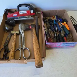 Viking air tool, shears, hammer, screwdrivers, misc