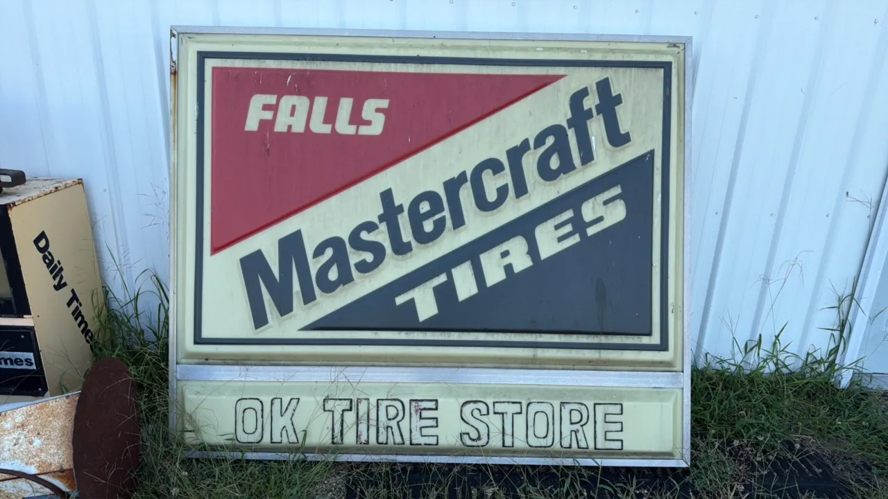 Falls Mastercraft Tires Illuminated Advertising Sign for OK Tire Store
