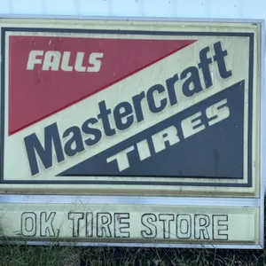 Falls Mastercraft Tires Illuminated Advertising Sign for OK Tire Store