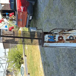 Mobil Vintage Gas Pump with Mesh Cylinder