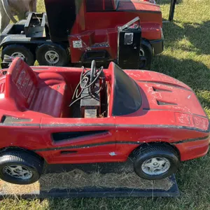 Red Sports Car Style Coin-Operated Kiddie Ride with Coin Mechanism