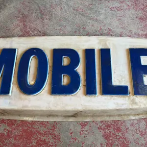 Vintage Mobile Advertising Sign, 47 Inches Long