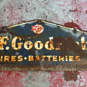 B.F. Goodrich Advertising Sign for Tires and Batteries