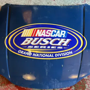 NASCAR Car Hood with Busch Series Grand National Division Decal, Blue