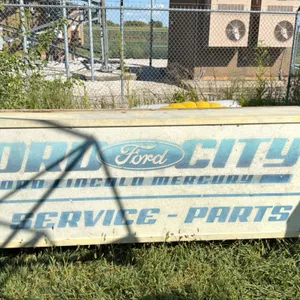 Vintage illuminated Ford City dealership sign for Ford Lincoln Mercury Service - Parts