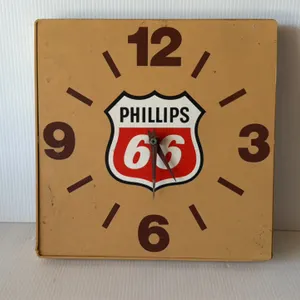 Phillips 66 Square Advertising Wall Clock