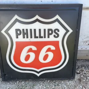 Phillips 66 Shield Logo Sign, approximately 32 inches wide