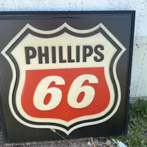 Vintage Phillips 66 Illuminated Gas Station Sign