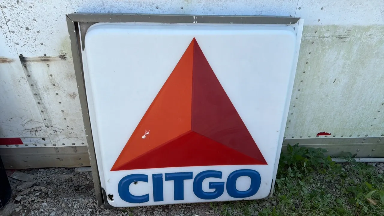 CITGO Gas Station Sign with Triangle Logo, approximately 36 inches wide