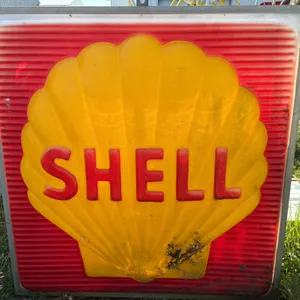 Vintage Shell Double-Sided Illuminated Advertising Sign