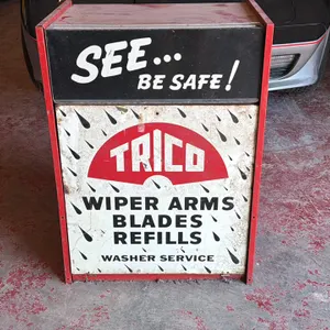 TRICO Vintage Metal Automotive Wiper Blade Display Cabinet