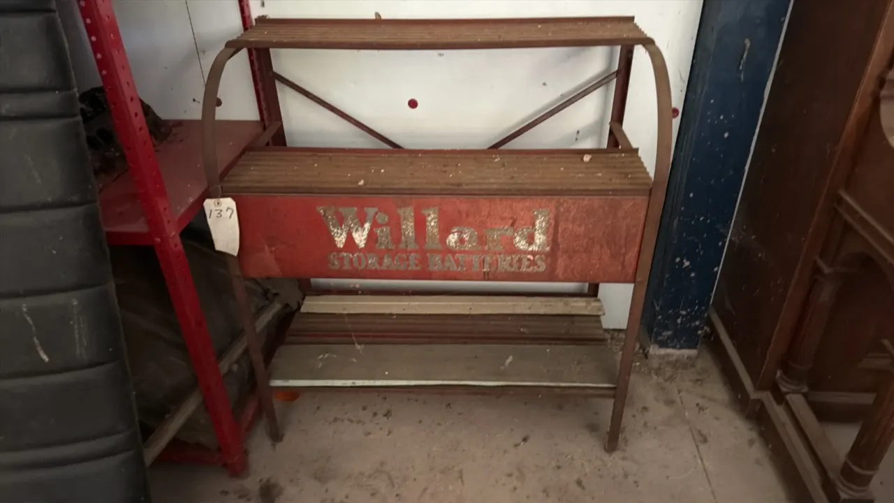 Willard Storage Batteries Display Rack