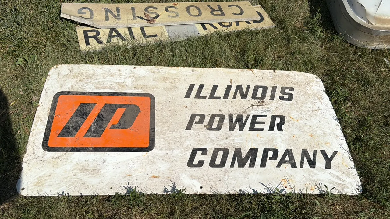 Illinois Power Company Metal Sign