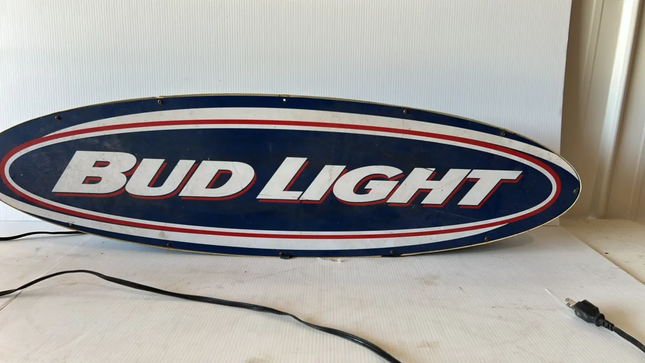 Bud Light Oval Illuminated Sign