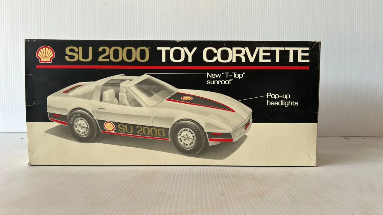 SU 2000 Toy Corvette with T-Top sunroof and pop-up headlights