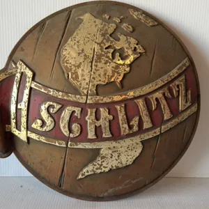 Schlitz Advertising Sign, 17-inch Globe and Banner Design