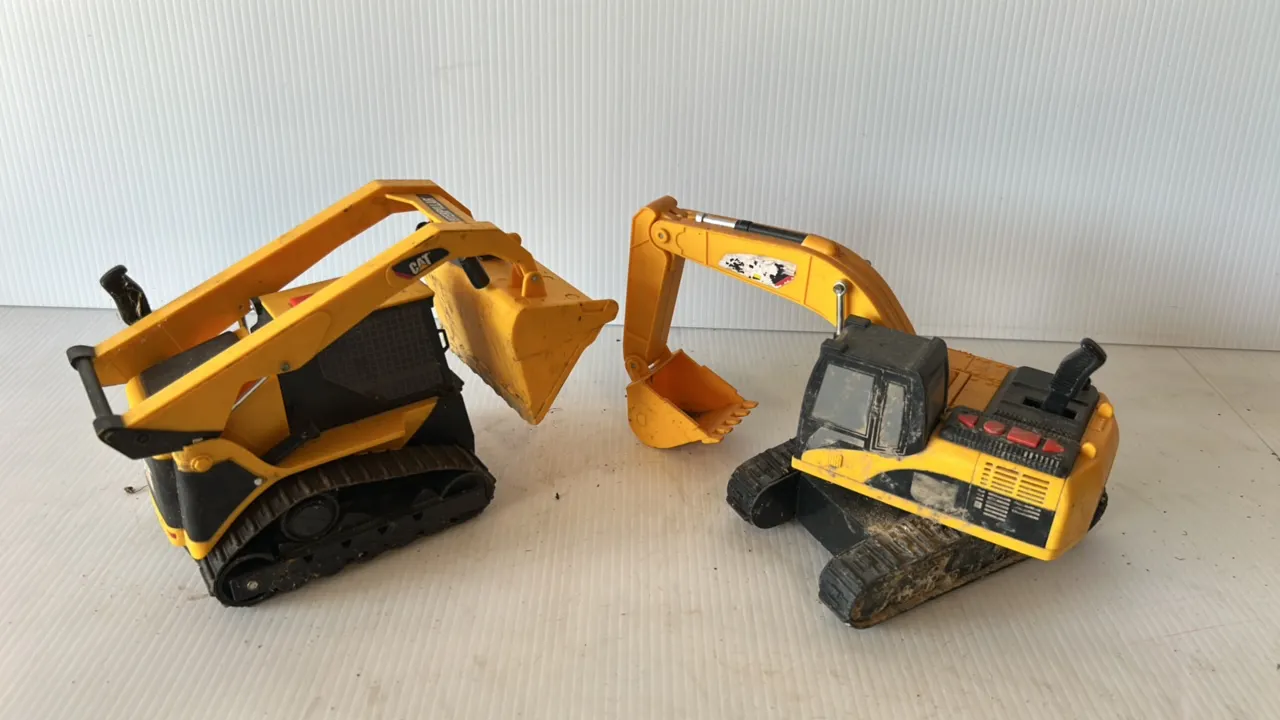 CAT Skid-Steer Loader and Excavator Toy Vehicles
