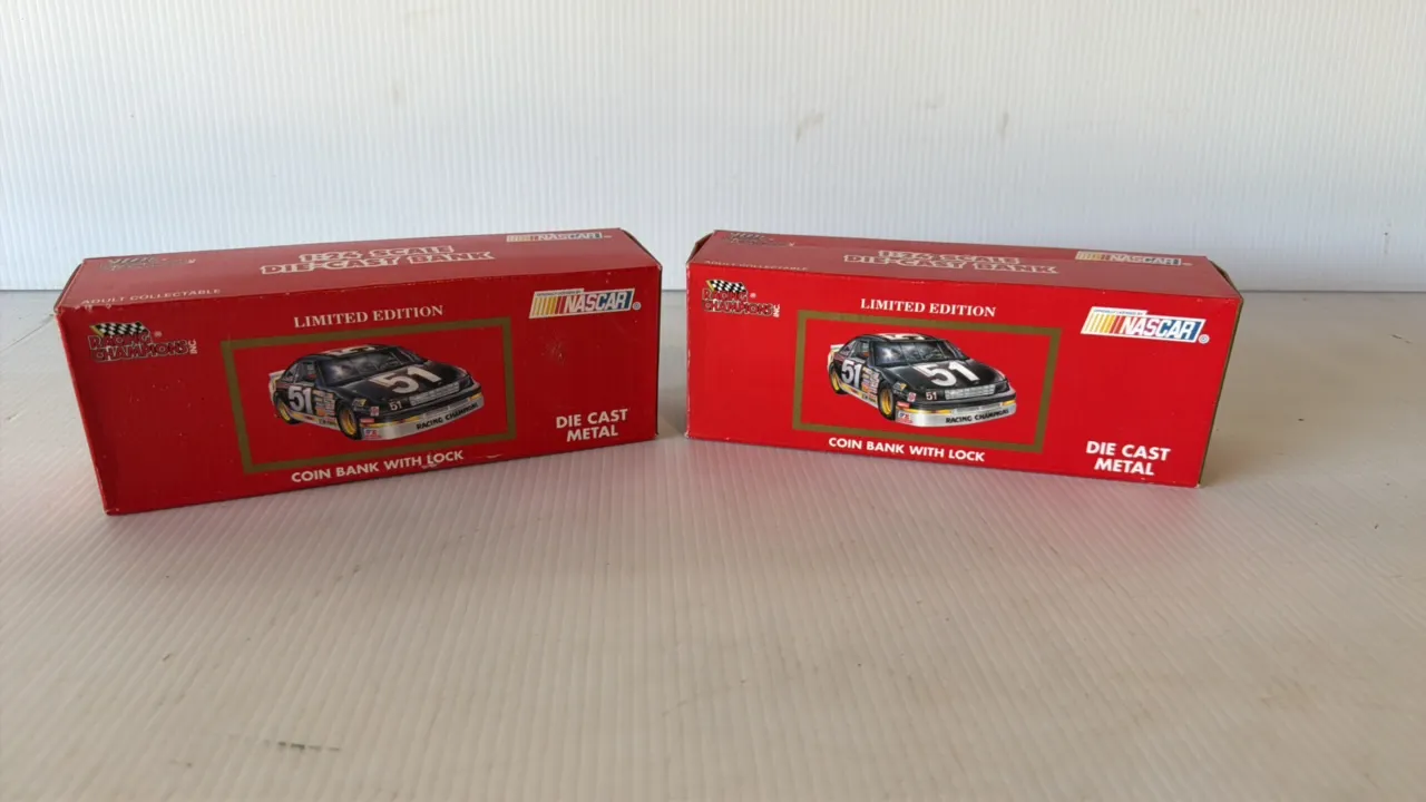 Racing Champions NASCAR 1:24 Scale Die-Cast #51 Car Banks, Limited Edition, Set of 2