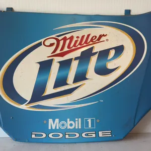 Dodge Race Car Hood with Miller Lite and Mobil 1 Branding
