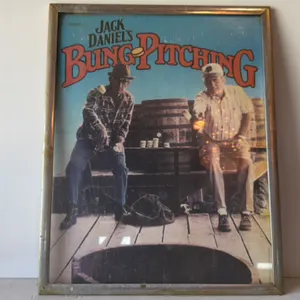 Jack Daniel's Bung Pitching Framed Advertising Poster