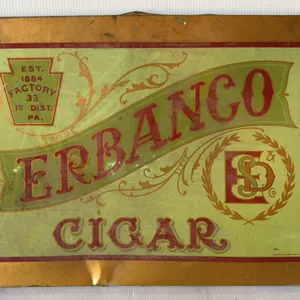 Erbanco Cigar Vintage Advertising Tin Sign, Est. 1864
